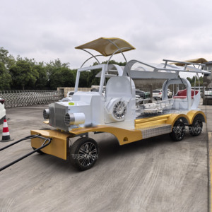 รถศพไฟฟ้าสไตล์วินเทจ รถโบราณ พร้อมพื้นที่ชมศพแบบโปร่งใส สำหรับงานศพกลางแจ้ง - Product Image 6