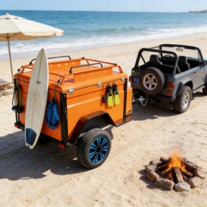 Remolque de Viaje Espacioso de Nuevo Diseño, Remolque de <span class=keywords><strong>Caravana</strong></span> Resistente para Campamentos de Grupos Grandes, Formación de Equipos y Viajes al Aire Libre - Product Image 3