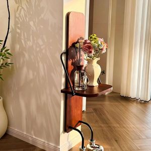 Solid Wood <b>Wall</b> <b>Mounted</b> <b>Shelf</b> Nordic Style Creative Storage For Bedroom Living Room Entryway Single <b>Shelf</b> - Product Image 3