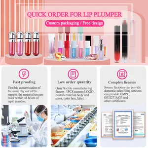 Color Changing Lip Plumper Gloss Tinted Pink Plumping Magic Mood High-Shine Clear Longlasting Moisturizing Lip Plump Oil