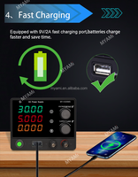 Alimentation de laboratoire MYAMi, alimentation CC variable 30V 60V 5A 10A réglable, affichage LED 4 chiffres, sortie unique 9V2A 18W, charge rapide USB