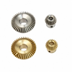 Engrenage conique droit à réduction 1:2, module 0.5, 20T/40T, en laiton et acier inoxydable 304, angle de 90 degrés, alésage de 3/4/6mm - Product Image 1