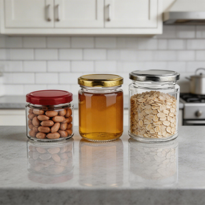 <span class=keywords><strong>Pot</strong></span> en verre rond <span class=keywords><strong>de</strong></span> haute qualité pour <span class=keywords><strong>confiture</strong></span>, miel, cornichons, mayonnaise, huile <span class=keywords><strong>de</strong></span> coco, récipient <span class=keywords><strong>de</strong></span> stockage alimentaire en verre avec couvercle - Product Image 5