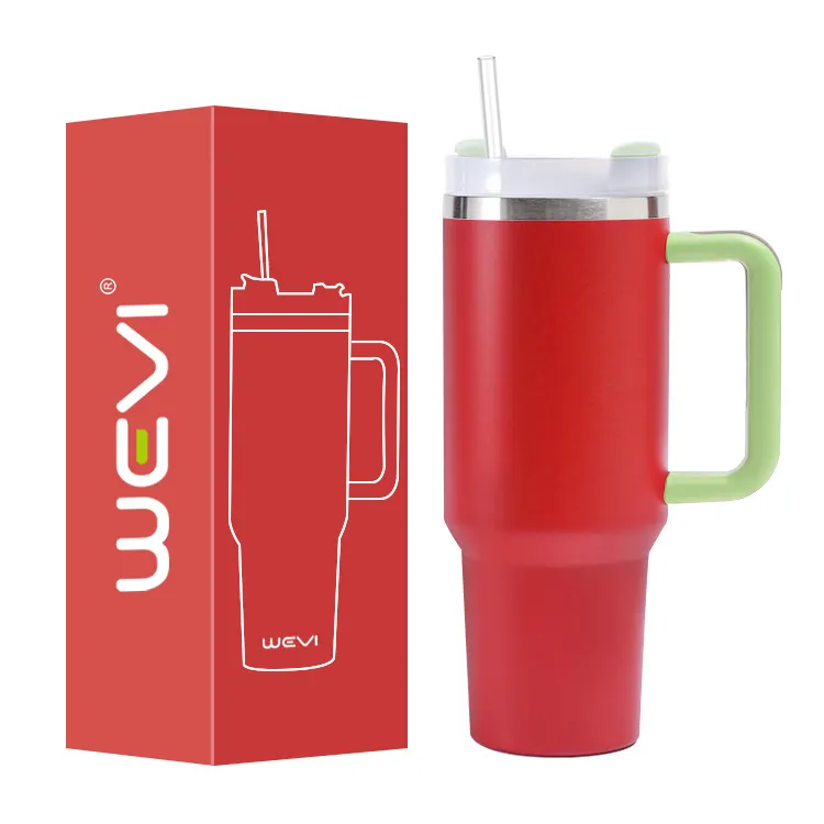 Wevi Custom Logo 40 Oz Gegraveerde Quencher H2.0 Tumbler 40 Oz Roestvrij Staal Reismok Met Hand