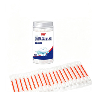 แผ่นตรวจสอบคราบพลัคพร้อมแท่งตรวจจับสีสำหรับตรวจสุขภาพฟันด้วยตนเองที่บ้าน - Product Image 1
