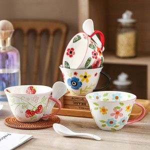 Taza de cerámica personalizable, de gran capacidad, perfecta para uso en la oficina, un regalo elegante y lindo para mujeres. - Product Image 2