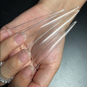 10 pièces/sac pointes d'ongles courbées 4XL demi-couverture Stiletto 12 pièces pointes d'ongles courbées C pour Salon pointes d'ongles carrées Extra longues - Product Image 3