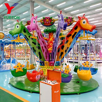 Aire de jeux pour enfants, équipement d'attraction, balançoire d'intérieur, carrousel, girafe, balançoire pour centres commerciaux