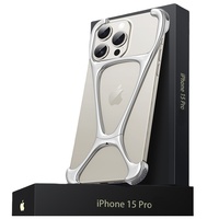 Desain baru sarung ponsel logam penutup telepon genggam kualitas tinggi keren unik untuk apple iphone 15 pro max