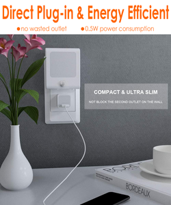 Venta directa de fábrica, luz LED nocturna de inducción regulable, luz de pared interior ABS para dormitorio, decoración del hogar, mesita de noche para pasillo - Product Image 5