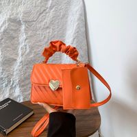 Damen Casual Handtasche Geldbörse Bonbonfarben Umhängetasche 2-teiliges Set Klassische Klapptasche mit Kette Umhängetaschen Damen Schultertaschen