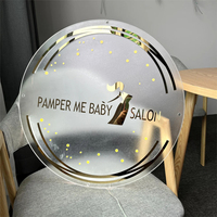 Décoration murale de salon en acrylique rétroéclairé personnalisé Panneau de porte à LED blanche pour l'extérieur, la maison et le bureau Panneaux en bois lumineux pour la publicité intérieure