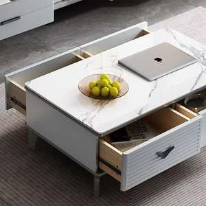Ensemble de meubles de salon haut de gamme, durable et extensible, comprenant une table basse en pierre moderne de luxe léger et un <span class=keywords><strong>meuble</strong></span> TV - Product Image 4