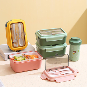 2026 New <b>Stackable</b> 304 Stainless Steel <b>Lunch</b> <b>Box</b> Office Large Capacity Portable Soup Bowl Spoon and Fork - Product Image 3