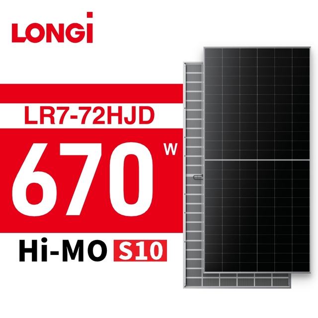 LONGi 670W HJT HIBC Double Glass Mono PV N-Type Solar Panel with CE TUV Certification and Price Longi Himo X10 670 Longi Ecolife