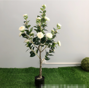 Decorazioni per la tavola di nozze di alta qualità camelia artificiale albero in vaso di rosa del tè camelia albero per la decorazione del giardino - Product Image 4