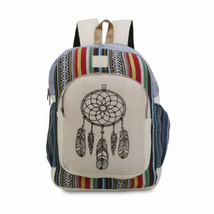 Unisex Softback 100% Hemp Backpack Solid Color Lightweight Travel School and Travel Other Backpack - Product Image 1