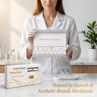 Boîtes à stylos personnalisées, flacons de 3 ml à 10 ml, fermeture magnétique, capuchon à aiguille, étiquette privée, emballage recyclable pour cosmétiques, flacons de peptides