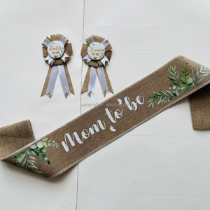 Rubans de récompense personnalisés HL Creation avec badges épinglables OEM ODM motif Future Maman pour fêtes de révélation du sexe et célébrations - Product Image 6