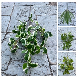 LE-229 Tiges de verdure artificielle, fausses feuilles de lys, bambou, ficus, feuilles de rose pour décoration de mariage, allée, événement, maison - Product Image 5