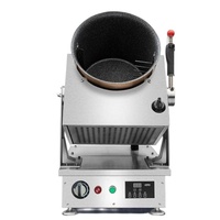 Wok électrique commercial automatique rotatif antiadhésif en acier inoxydable 304, capacité 16L, pour restaurant, à gaz