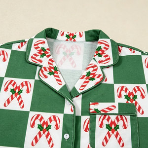 Conjunto de Pijama Navideño para Mujer, Algodón, Manga Larga, Ropa de Dormir para las Fiestas, Suave y Transpirable, Ropa de Casa - Product Image 2