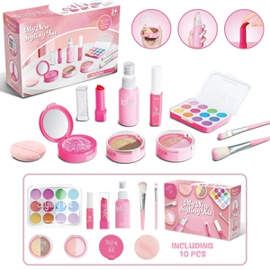 Kit de <span class=keywords><strong>maquillage</strong></span> pour enfants, jeu d'imitation préscolaire, valise de <span class=keywords><strong>maquillage</strong></span>, jouets pour filles avec ensemble de pinceaux de <span class=keywords><strong>maquillage</strong></span>, boîte d'accessoires - Product Image 3
