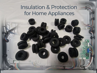 Service de découpe sur mesure de passe-câbles en caoutchouc EPDM double face pour isolation électrique et amortissement des vibrations, certifié ROHS