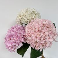 Susunan Bunga Hydrangea Sutra Simulasi Tinggi Warna-warni untuk Dekorasi Rumah dan Pernikahan