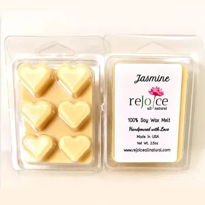 Bougeoir personnalisé Bon marché <span class=keywords><strong>cire</strong></span> <span class=keywords><strong>de</strong></span> <span class=keywords><strong>soja</strong></span> parfumée en forme <span class=keywords><strong>de</strong></span> cœur <span class=keywords><strong>de</strong></span> couleur différente fond - Product Image 5