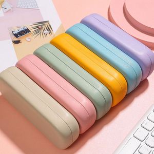 Étui à lunettes carré en PU anti-stress portable et tendance avec logo personnalisé, couleurs bonbon, boîte rigide pour lunettes, accessoires pour lunettes - Product Image 2