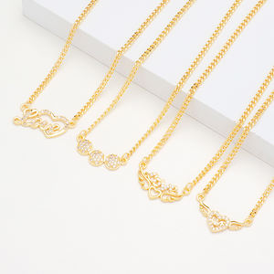 JXX DH-49D-45CM catena di gioielli da donna all'ingrosso toro/<span class=keywords><strong>sagittario</strong></span>/collana pesci collana pendente <span class=keywords><strong>zodiaco</strong></span> placcato oro - Product Image 1