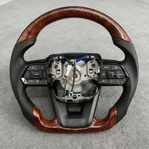 Volante de Madera de Durazno para Automóvil, Compatible con <span class=keywords><strong>Toyota</strong></span> Hilux N70 N80 Fortuner Land Cruiser LC300 LC200 Prado <span class=keywords><strong>GR</strong></span>, Piezas Automotrices - Product Image 6