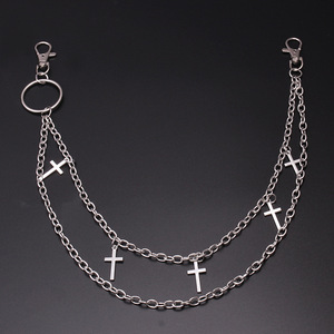 <b>Cross</b> Trouser <b>Chain</b> Zinc Alloy Multi Layer Hip Hop Punk Style Pants <b>Chain</b> Daily Wear Accessory - Product Image 4