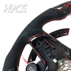 Volant en fibre de carbone forgé pour l'intérieur de la voiture pour Volkswagen <span class=keywords><strong>Golf</strong></span> MK5 Volkswagen Arteon Polo GTI <span class=keywords><strong>GTD</strong></span> VII - Product Image 3