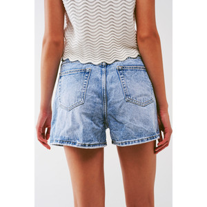 Short en jean délavé bleu clair - Product Image 4