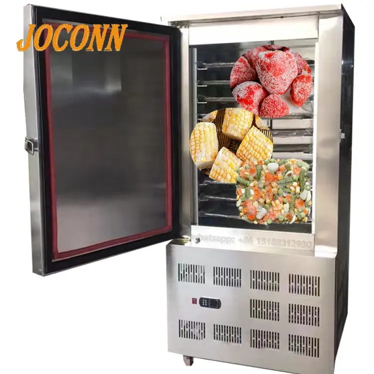 Machine de congélation rapide à 15 plateaux pour fruits/brocolis congélateur rapide vertical/commercial avec refroidissement par air