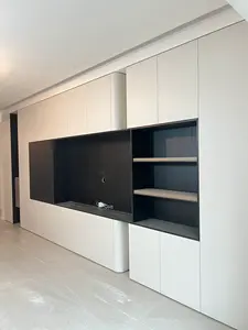 Système mural TV minimaliste moderne, armoire de rangement murale complète sur mesure pour salon, solution pour toute la maison - Product Image 2