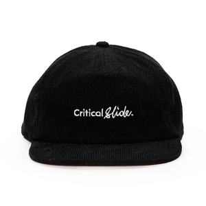 Custom 5 Panel Embroidery logo Unstructured Snapback Hats Black Corduroy Caps - Product Image 2