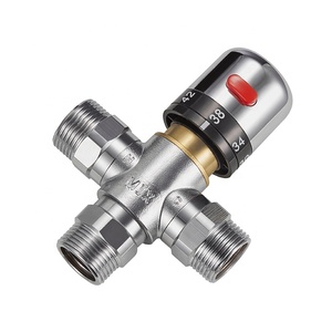 Válvula <span class=keywords><strong>mezcladora</strong></span> de ducha termostática de latón de 3 vías cromada para <span class=keywords><strong>agua</strong></span> caliente eléctrica Solar BJ45006 - Product Image 4