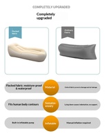 Chaise longue gonflable, siège floqué, design en forme de S, fauteuil inclinable pour piscine, plage, camping, maison, léger et portable
