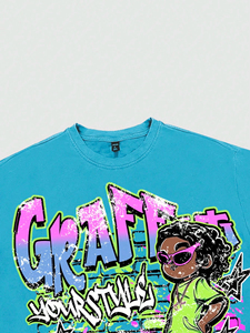T-<span class=keywords><strong>shirt</strong></span> pour homme surdimensionné avec imprimé de personnage de dessin animé personnalisé Y2K, OEM, streetwear hip-hop, t-<span class=keywords><strong>shirt</strong></span> graphique en coton lourd - Product Image 3