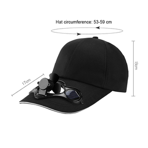 Gorra de Béisbol con Ventilador Solar Refrigerante, Ahorro de Energía, Sin Baterías, para Ciclismo, Pesca, Deportes de Verano y Actividades al Aire Libre - Product Image 4