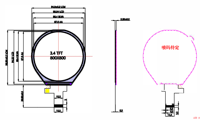 Modul Layar LCD TFT Bulat 3.4" 800x800 JD9365 Antarmuka MIPI Layar IPS untuk Perangkat Rumah Pintar & Medis