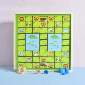 Juego de Mesa de Madera Personalizado y Duradero, Diseño OEM, Ajedrez de Animales, Fabricante Chino, para Familia y Equipo - Product Image 1
