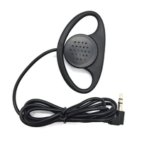 Casque filaire mono-auriculaire en forme de D PS-1 avec interface 3,5 mm, en PVC, pour guide audio de musée et système de conférence Bosch de haute performance