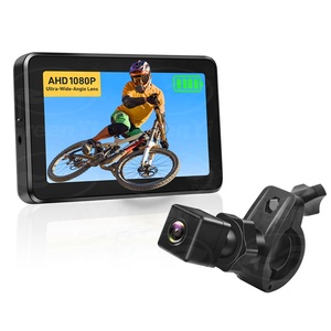 GreenYi Rétroviseur de guidon de vélo 1080P Caméra de recul de vélo rechargeable avec moniteur 4.3 ''Vision nocturne Vue grand angle 150 ° - Product Image 1
