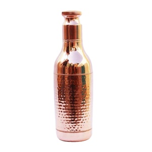 Traditional Design <b>Set</b> of 1 Hammered Copper Water Bottle With <b>2</b> Copper Bottle Premium Quality Copper Water Bottle for Sale - Product Image 5