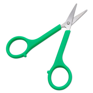 Lu Ban's Work Household Gauze Scissors Stainless Steel Straight Tip Green For Home Use - Product Image 5