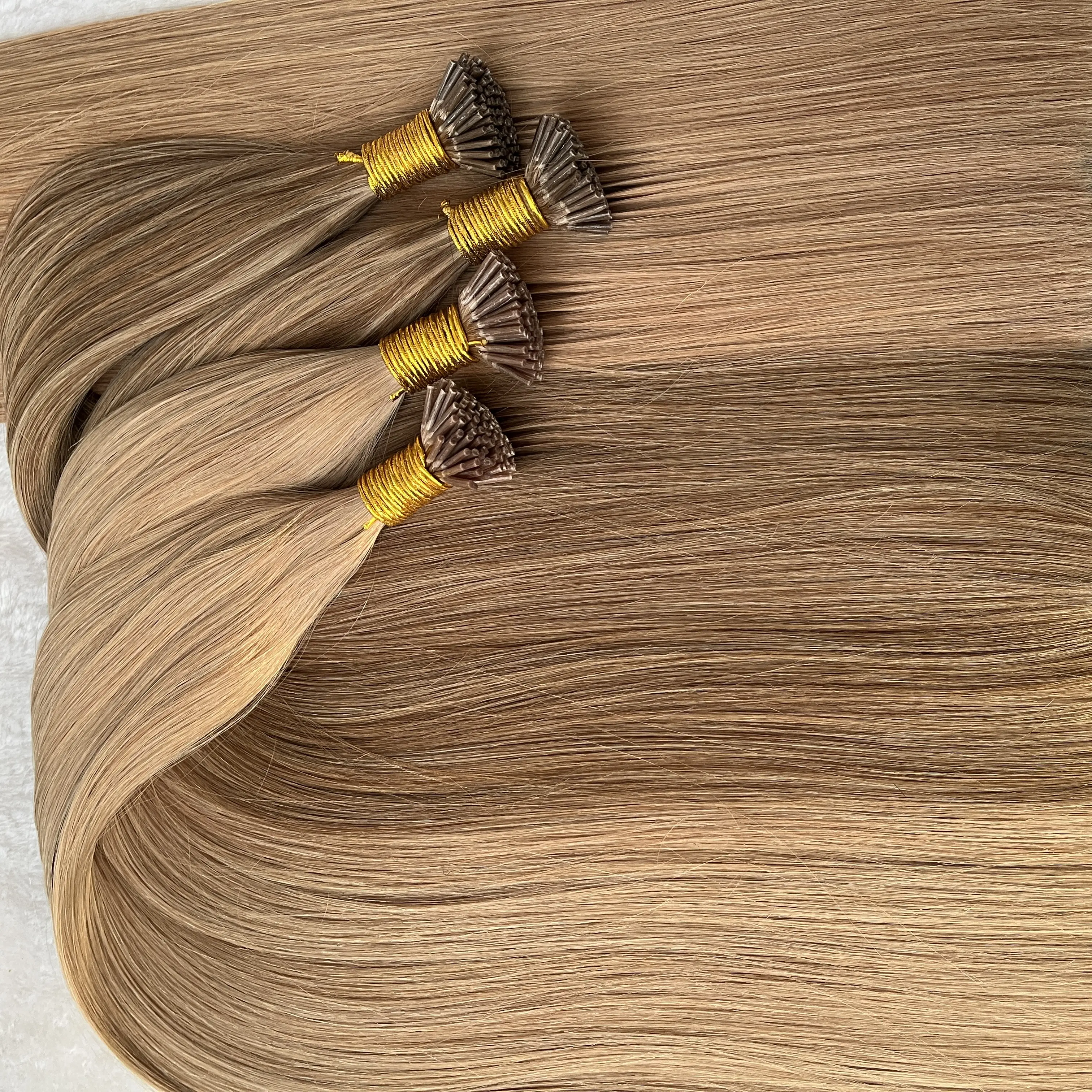 Cheratina grezza itip extension hair 100% Remy natural Pro-bonded Hair Double Drawn Human Hair U tip / Flat tip / I tip hair